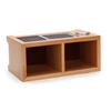 Multifunctional Wooden Desktop Organizer - Calendar & Pen Pencil Holder for Home Office