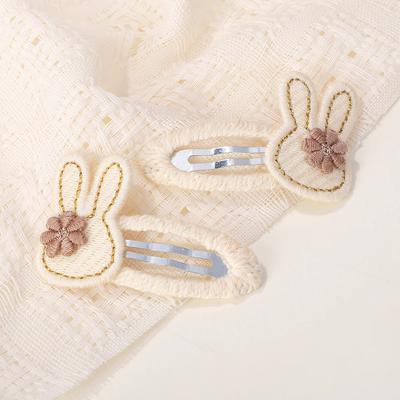 2 Stück Kawaii Cartoon Hase Haarspange Handgefertigt für Kinder Mädchen Pony Süße Haarspange Haarspange Neuer Stil Neue Haarnadel Ornamente