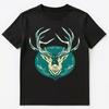 Deer Head With Antlers And Decorations Unisex T-shirt Tops Tees Unisex