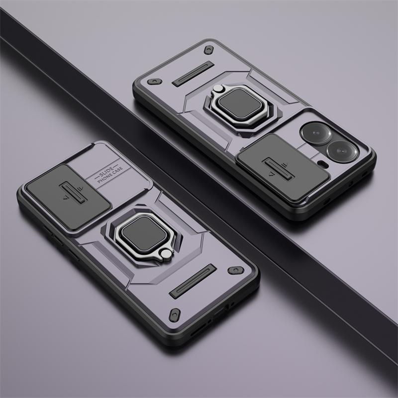 

Чехол-держатель для телефона Xiaomi Redmi Turbo 4 5G, чехол для Redmi Turbo 4 5G, Китай, раздвижная задняя крышка с окном For Redmi Turbo 4 фиолетовый