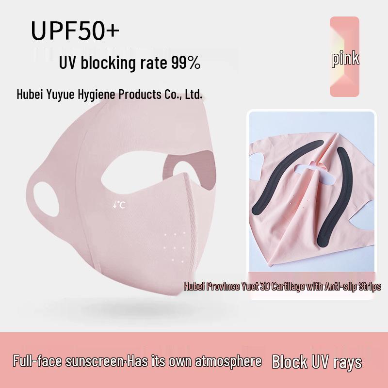 Women's Full Face UV Protection Facekini Mask 2025 - Ice Silk Aesthetic with Integrated Neck Coverage