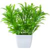 4pcs Artificial Potted Plants Small Faux Greenery for Living Room Bedroom Office Desk and Shelf Set with Natural Looking Leaves