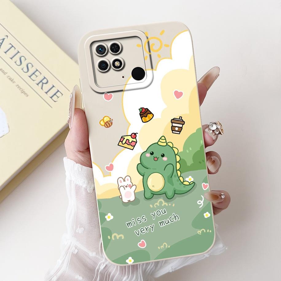 For Xiaomi Redmi 10C Case Cute Panda Rabbit Cartoon Matte Back Cover For Xiaomi Redmi 10 Power Shockproof Bumper Redmi10C Fundas