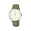[Casio] CASIO Analog Quartz Women's Watch LTP-VT03L-3B Cream X Green Leather Band Overseas Model [Parallel Import]