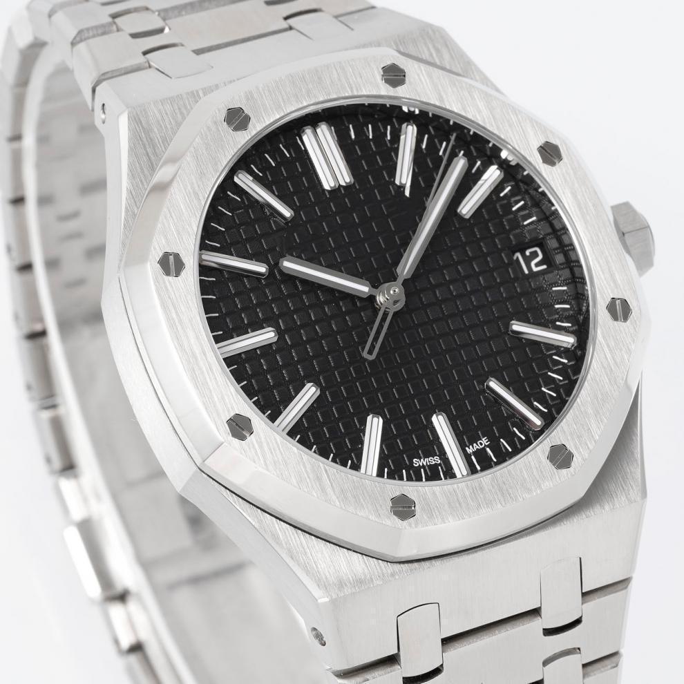 Aijia AP Royal Oak 15500/15510 Automatic Men's Watch, Stainless Steel Band, Octagonal Porthole Dial