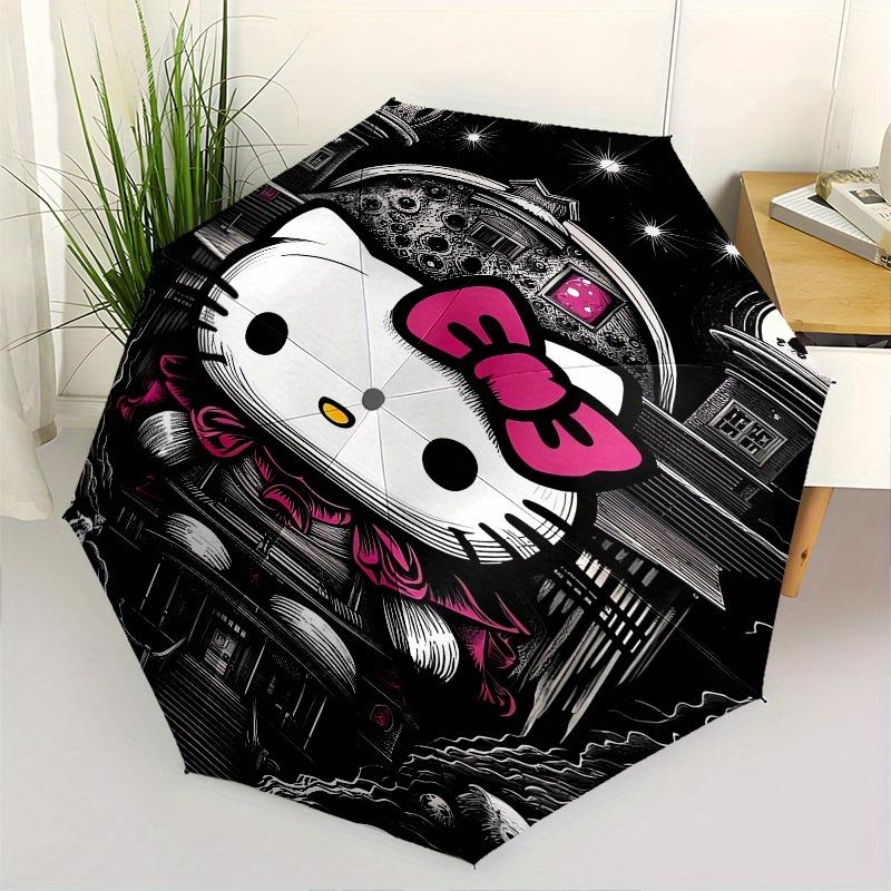 

Hello Kitty,Haunted House Automatic Umbrella-Foldable, Durable 8-Bone Design, Compact and Stylish, Great for Camping, Halloween, Christmas,