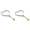 1/2 Pcs Stainless Steel Egg Ring Square Fried Egg Molds Egg Muffins Omelet Maker with Anti-scald Handle Easy Clean for Breakfast