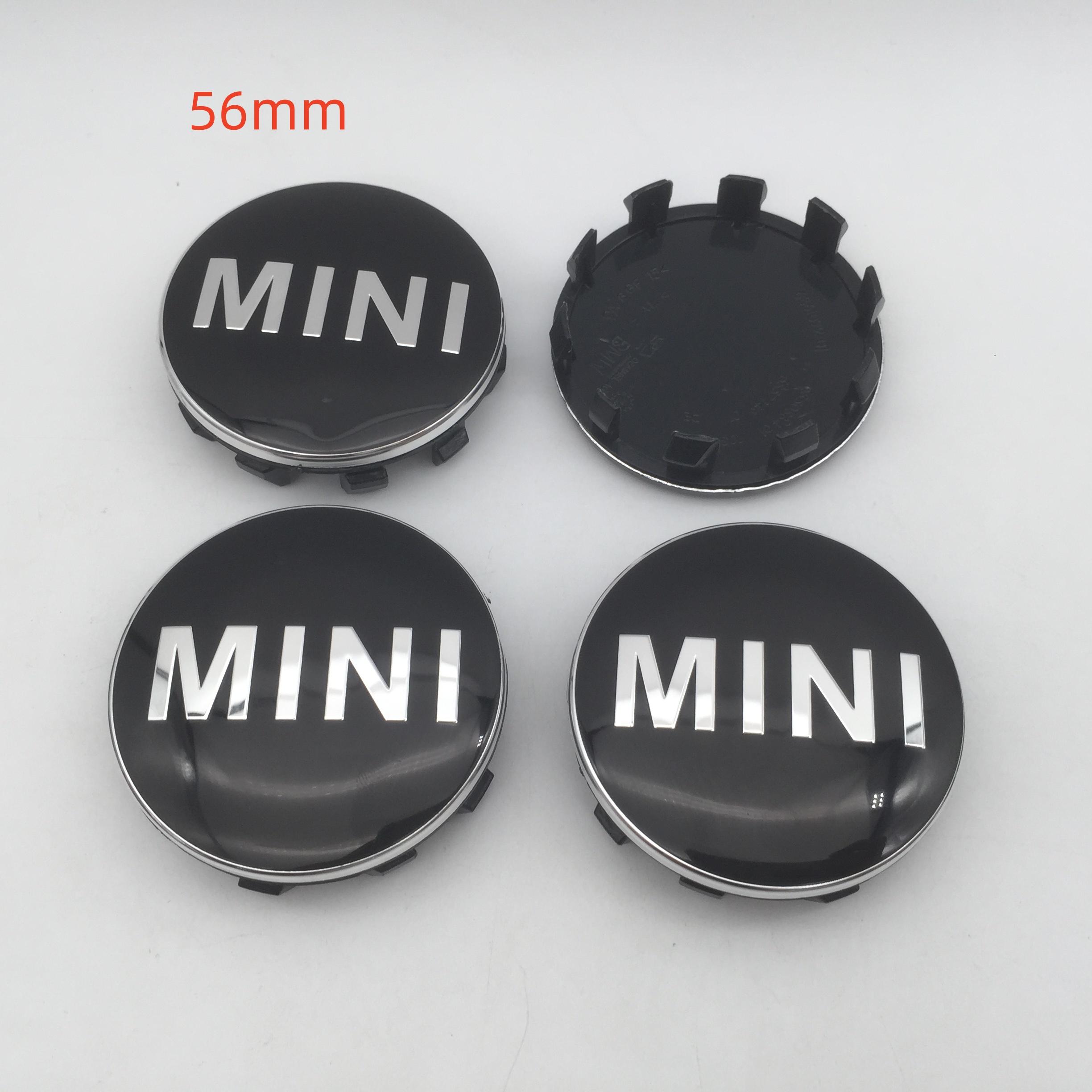 

4pcs 54mm 56mm forMINI Car emblem Wheel hub Center Cap Badge covers sticker Decal Styling accessories
