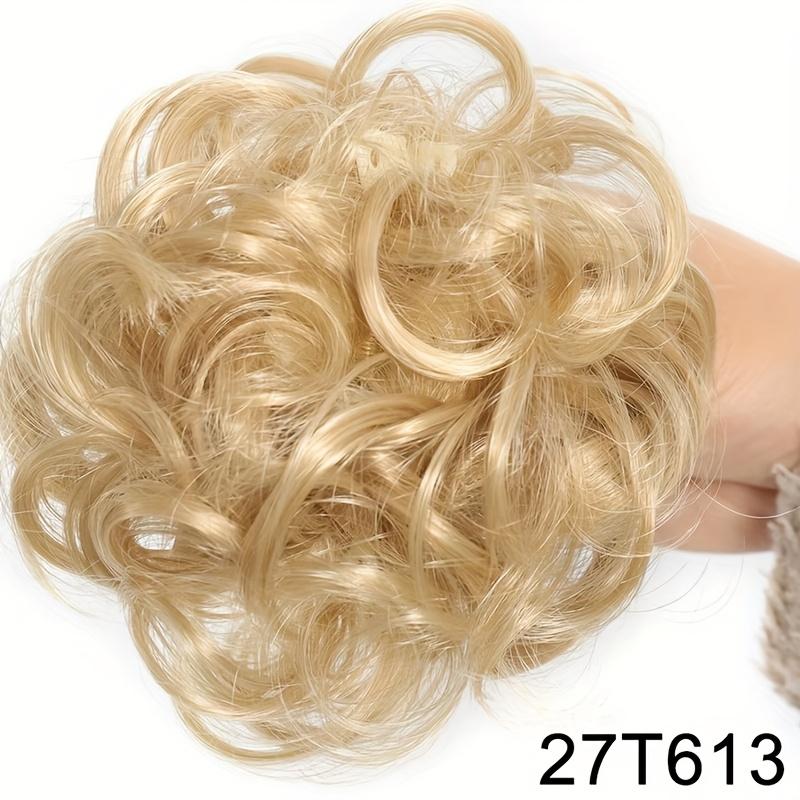 Synthetic Claw In Chignon Curly Messy Bun Hairpiece For Women Scrunchie Fake False Hair Extensions Updo Hair Accessories for Halloween Christmas