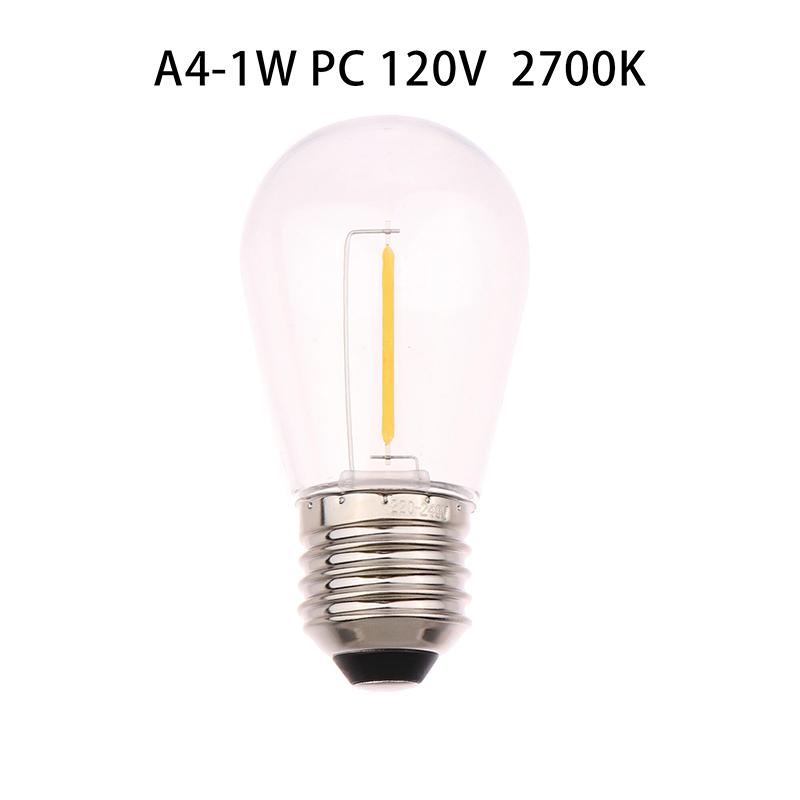 S14 Plastics Led Bulb E27/E26 3V 120V Warm White 2W 1W Shatterproof Lamp Bulbs For String Light Christmas Decoration