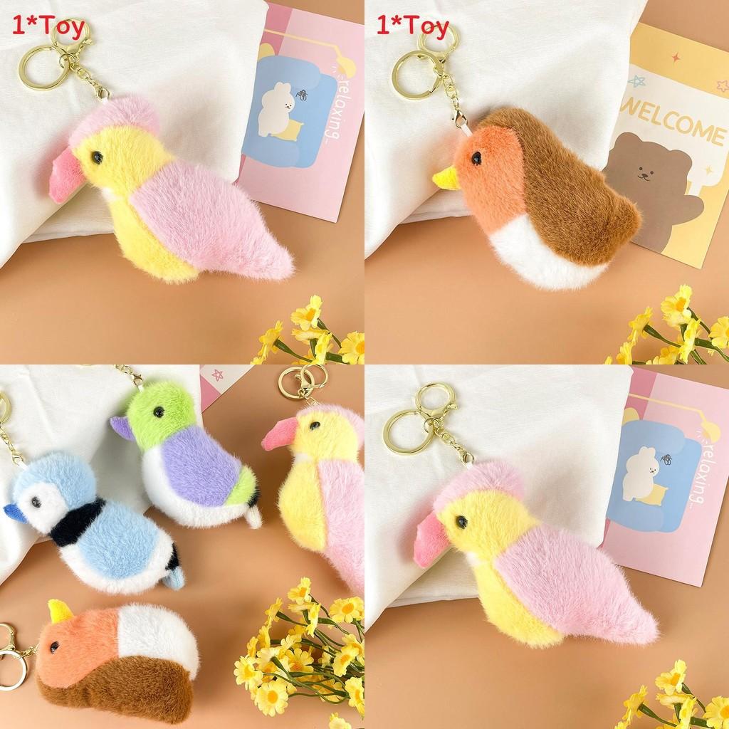 Simulated Parrot Plush Doll With Cotton Filling For Kids Backpack Accessories