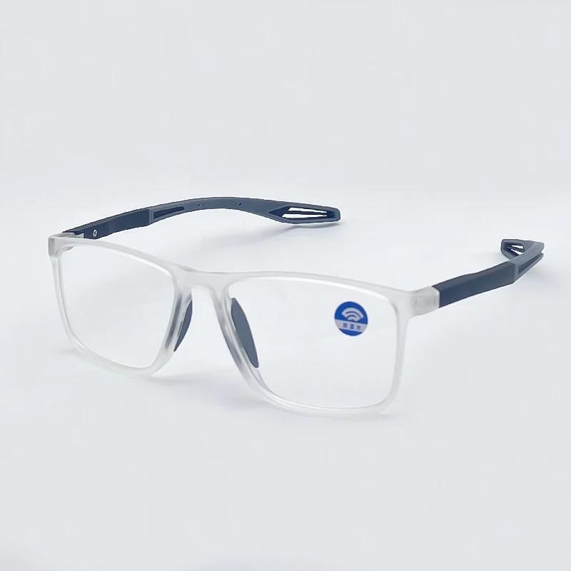 Sport TR90 Reading Glasses Blue Light Blocking Ultralight HD Lens for Men Women Far Sight Eyeglasses Diopter