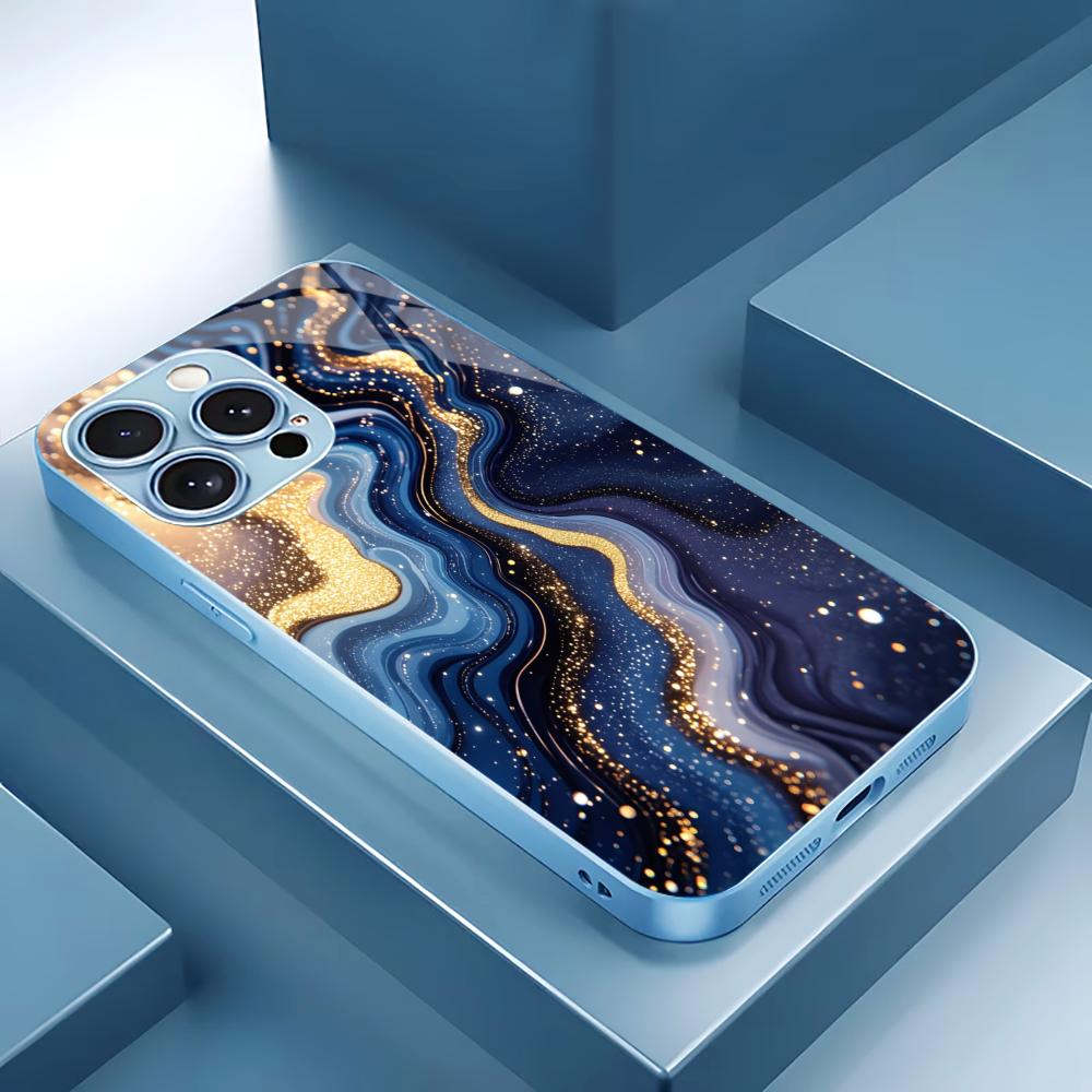 

Texture new Hot-selling protective case Phone Case Metallic paint Glass PhoneCase for iPhone 17 16 15 14 13 12pm Pro Plus iPhone 17