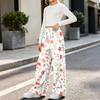 Fashionable Girls' Flannel Warm Loose Printed Pants