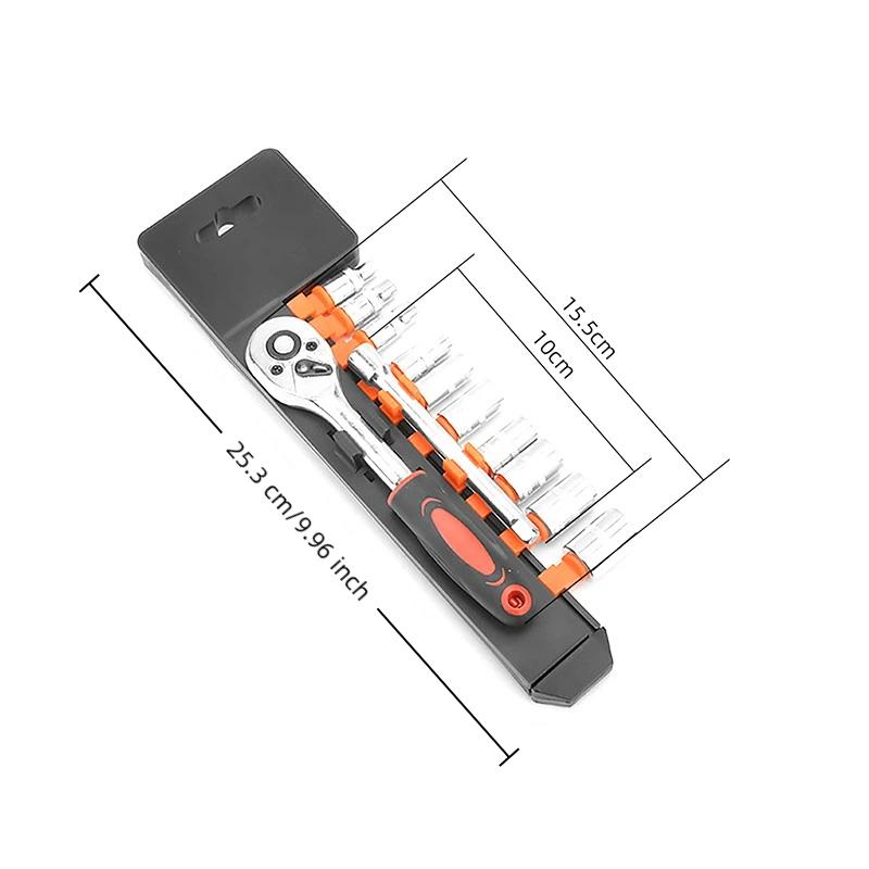 12-teiliges Auto-Reparaturwerkzeugset Steckschlüssel-Kombination Kompletter Satz Werkzeuge für Werkzeugkasten