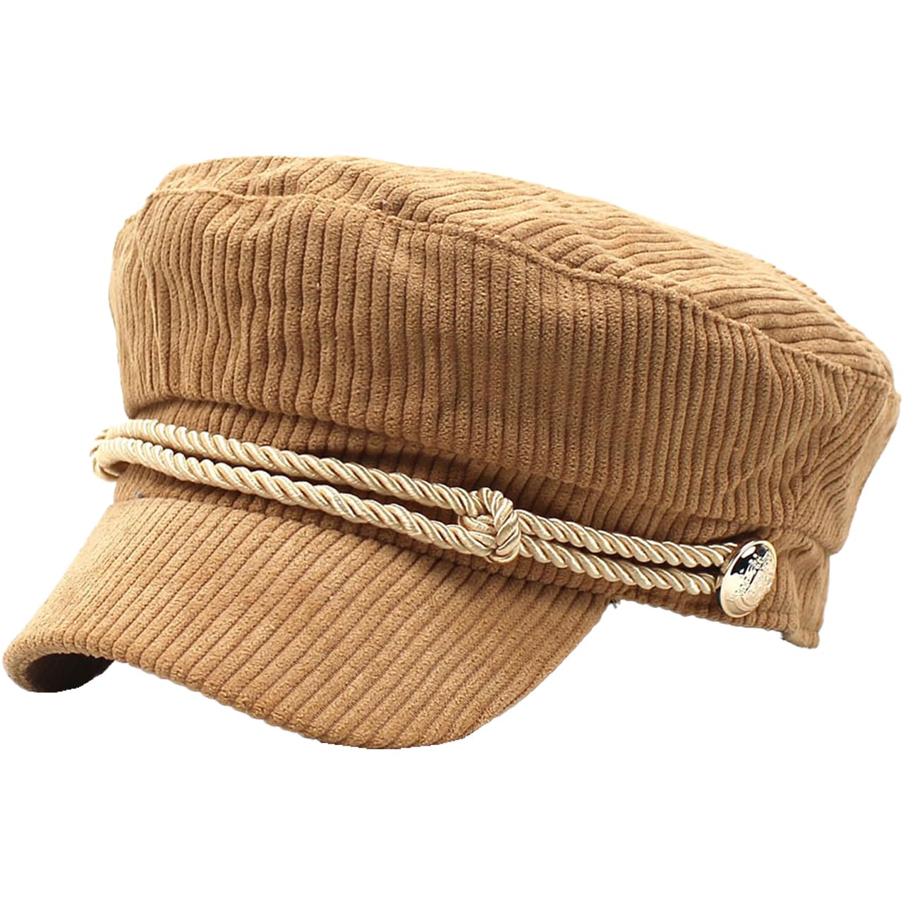 

Marine for Going CZ310 [White Fang] Cap, Casquette, Corduroy, Girly, Hat, Out, Travel, Women s, (Khaki)