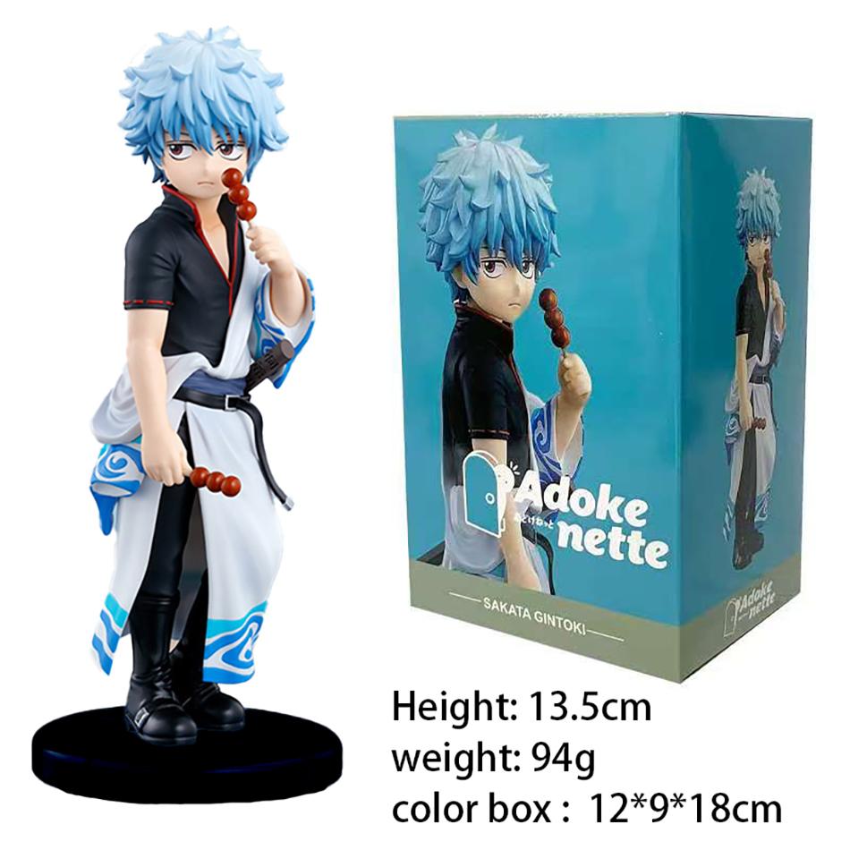 13CM Adokenette GINTAMA Sakata Gintoki&Katsura Kotarou Figure Anime Peripheral Action Model Desktop Decorative Toy Collect Gift