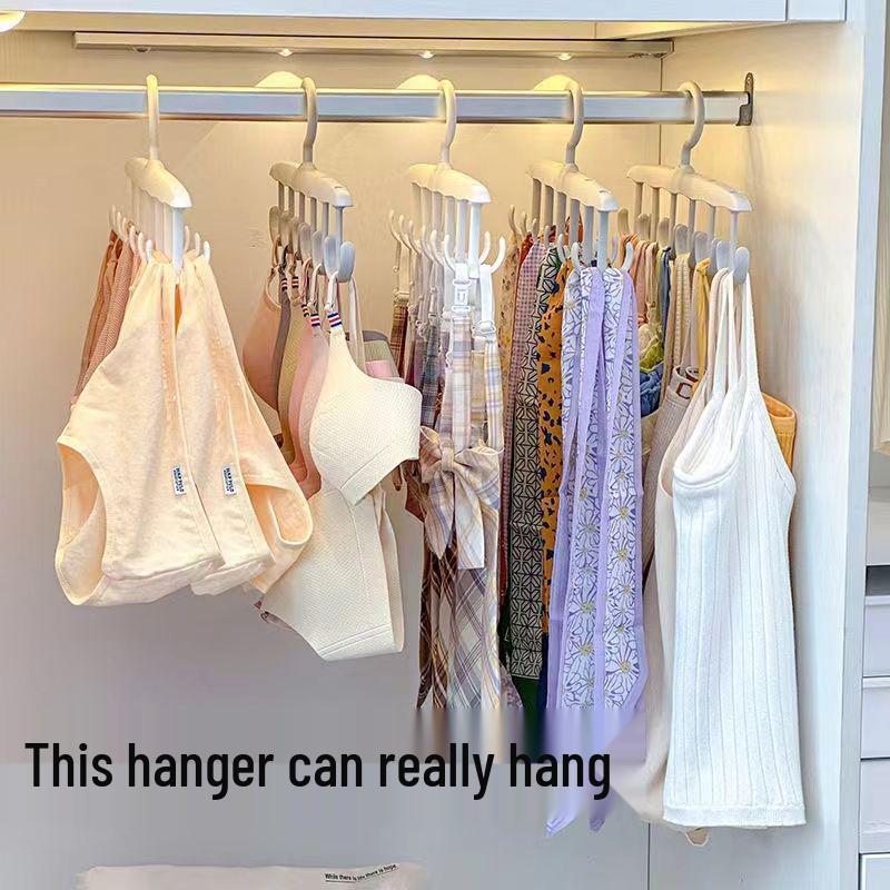 Multifunctional Clothes Hanger Rack with Wavy Hooks for Camisoles, Hats, Pants, and Underwear Storage