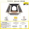 Hexagonal Outdoor Camping Tent with Black UV Coating & Full Accessory Kit