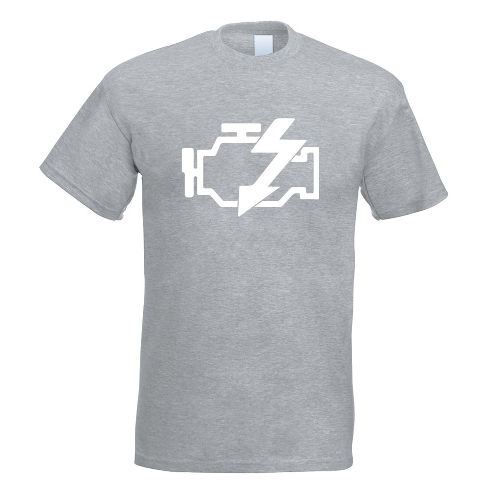 Motorkontrollleuchte Tshirt Motiv Bedruckt Funshirt Design Print