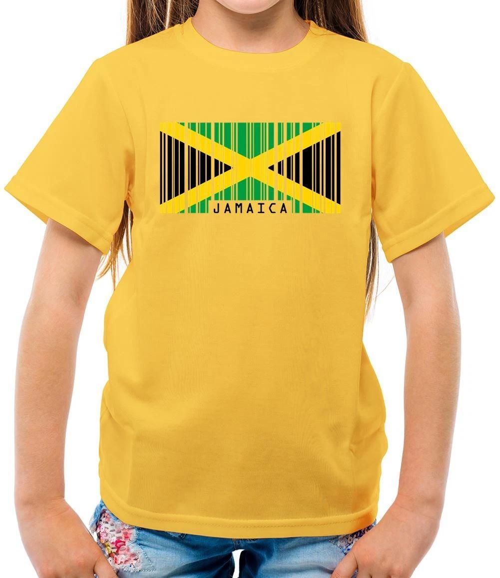 Jamaica Barcode Style Flag - Kids T-Shirt - Jamaican Country Kingston Flags 100