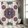 Decoratieve Douchegordijn Set Meerkleurig Mandala Bloemenpatroon, Polyester Stof Waterdicht Voor Badkamers 180 X 180Cm