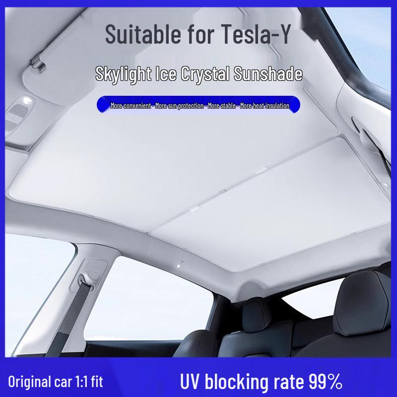 Sunshade Sunroof Cover for Tesla Model Y/L/3 - Heat Insulation & Blackout Protection