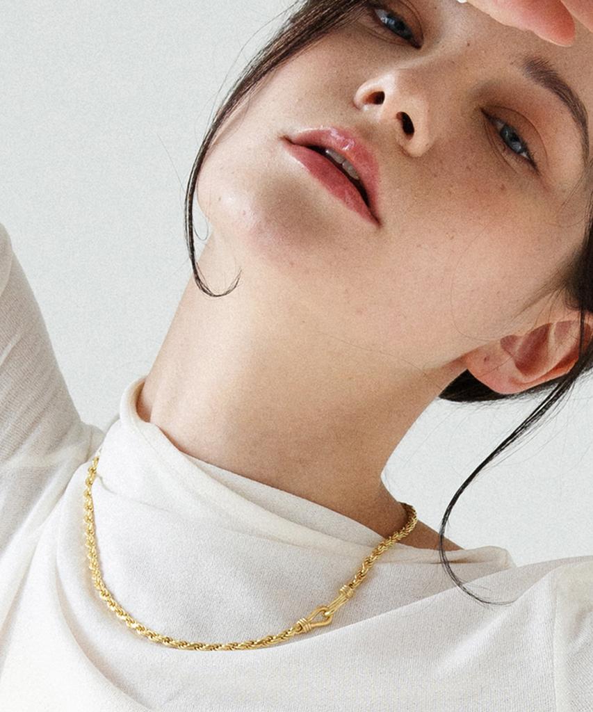 Marta Twist Rope Necklace (L) Gold