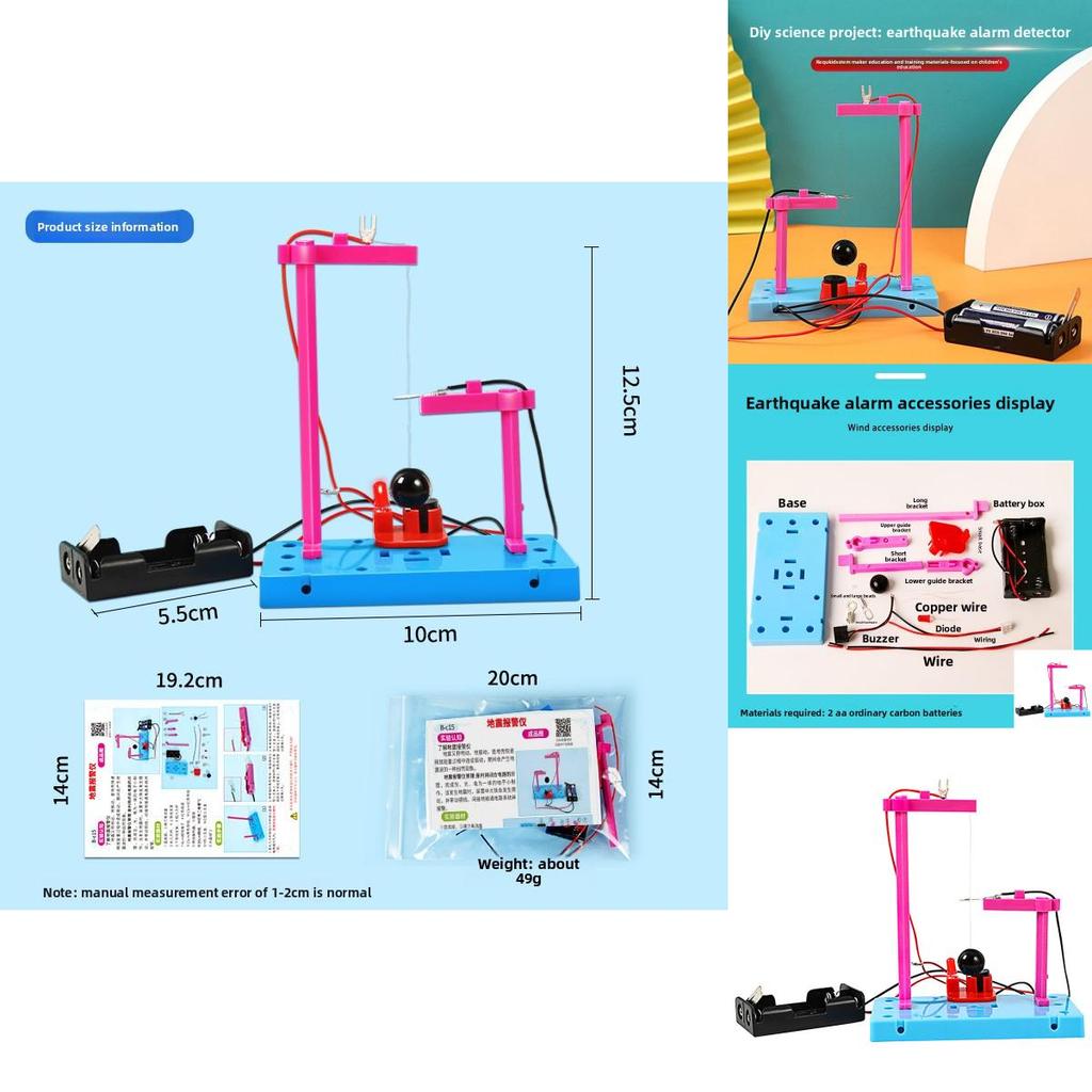 Earthquake Detection Science Toy Diy Physical Model Set With Engineering Features For Kids