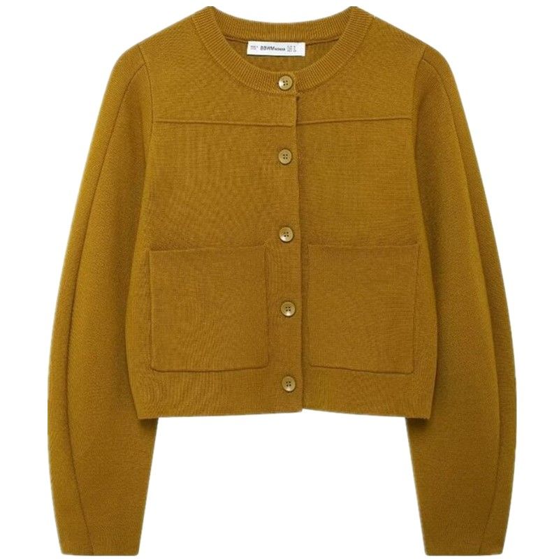 Fashion Style 2024 Fall and Winter New Women's Clothing Minimalist Easiest for Match Round Neck Long Sleeves Casual Knitting Outwear 3920156