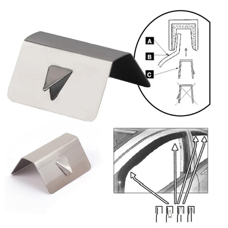 Car Window Baffle Accessories Clip Universal Wind/Rain Deflector Stainless Steel Clip Replacements Accessory for Heko G3 SNED