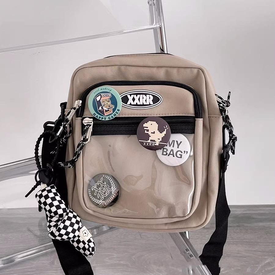 Korean Crossbody Shoulder Bags for Women Men Unisex Transparent Pocket Phone Bag