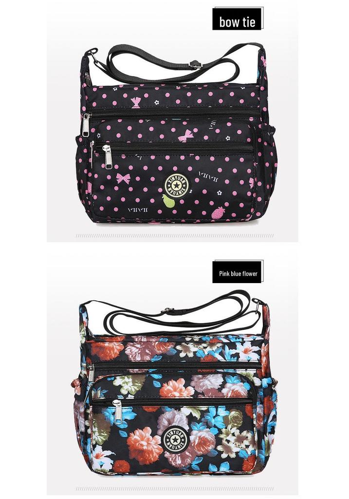 Large Capacity Women's Single-Shoulder Crossbody Bag - Stylish Oxford Nylon for Middle-Aged Moms
