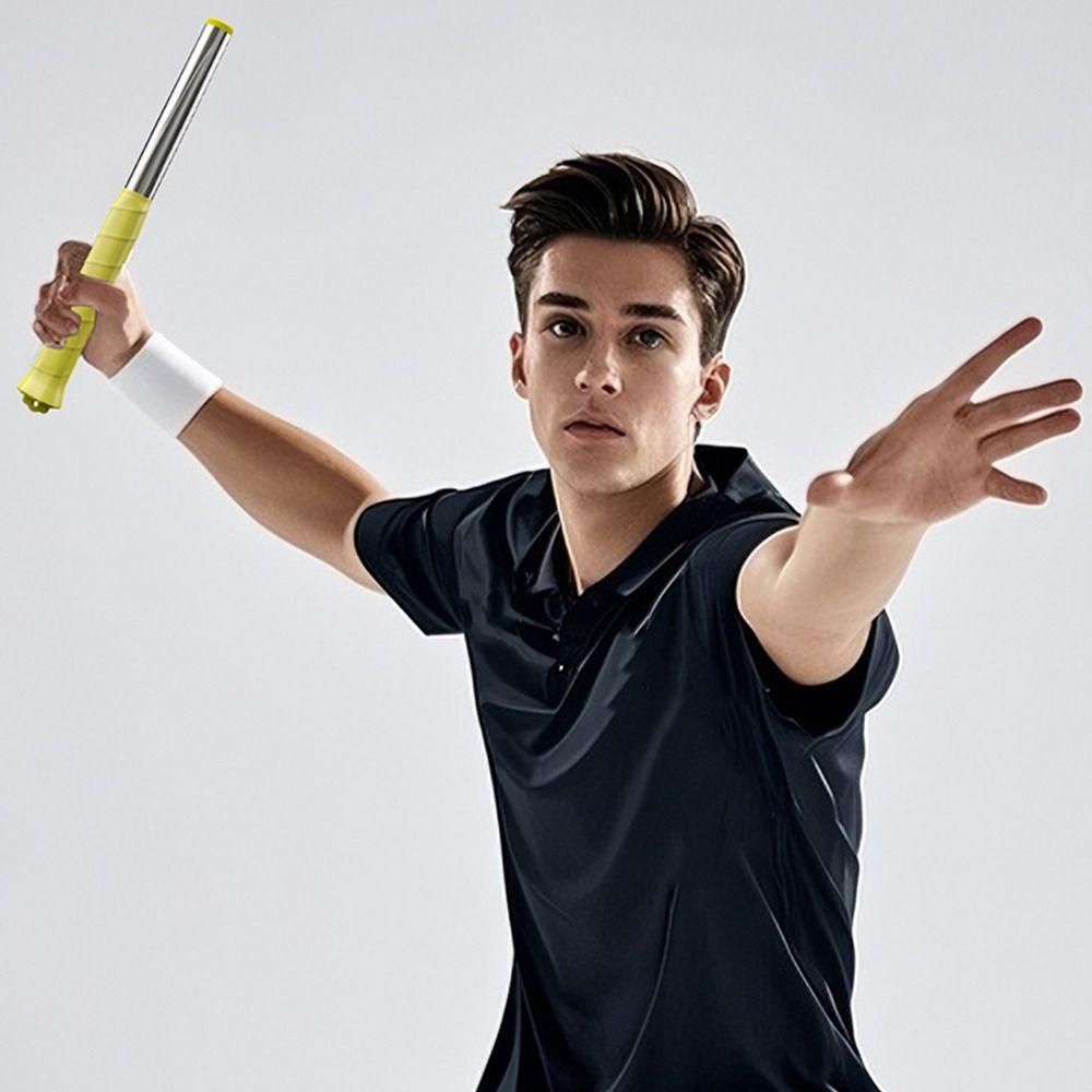 Sound Feedback Wrist Force Trainer Yellow Purple Badminton Racket Power Trainer  for Training