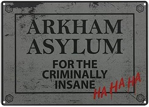 Arkham Asylum for The Criminally Insane New Metal Tin Sign 20x30cm(7.8x11.8inch)