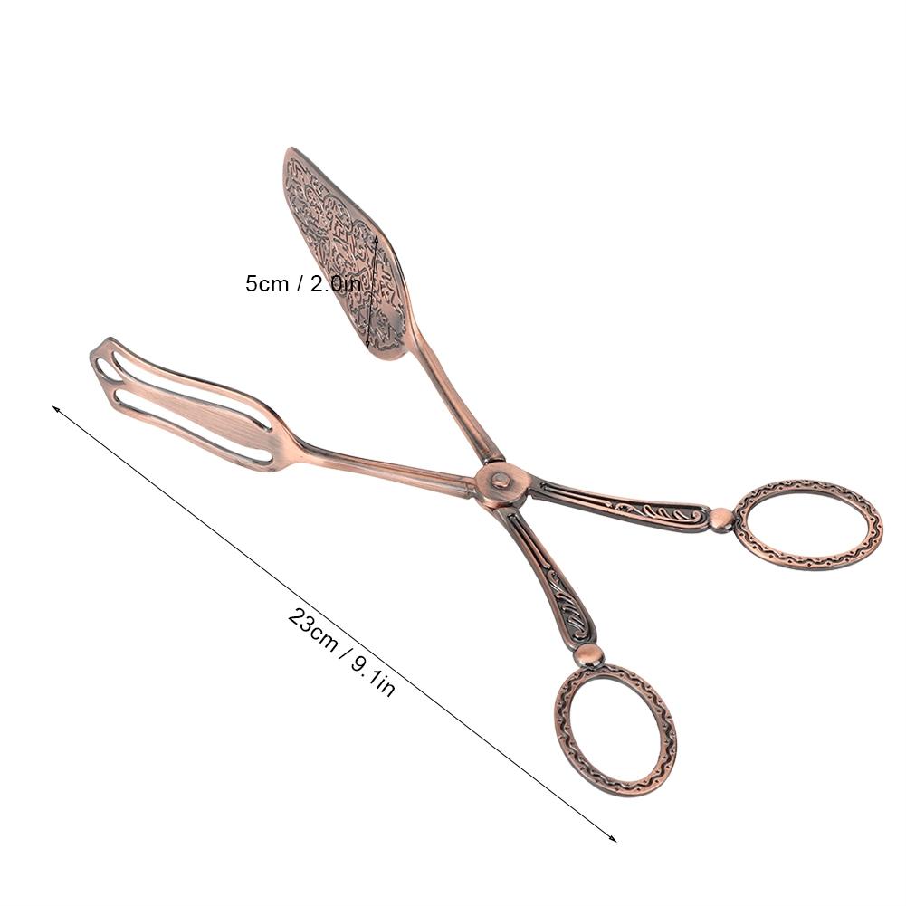 Retro Elegant Zinc Alloy Bread Tong Cooking Baking Kitchen Food Clip