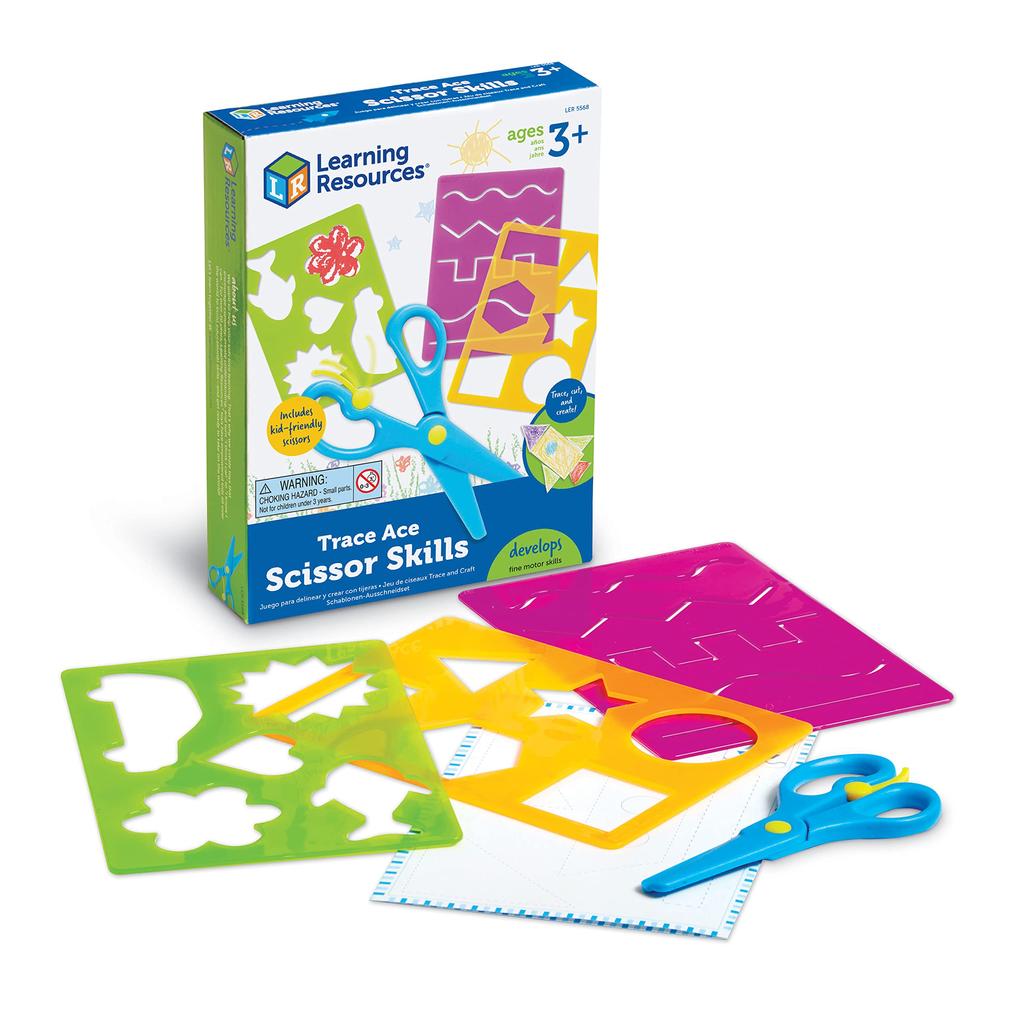 Learning Resources First Safety Scissors Set Practice Cutting for Toddlers LER5568 Authentic "Tracing & Practice"