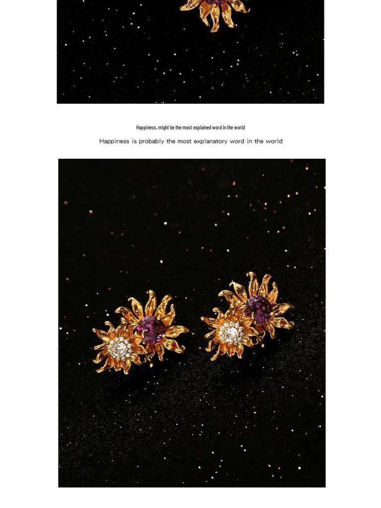 Elegante französische pastorale Blumenstecker mit leichter Luxus-925er Silbernadel für Damen