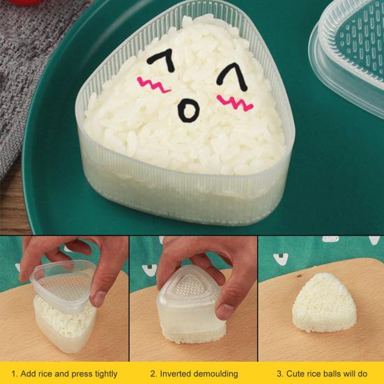 Triangulär Sushiform Bekväm PP Hushållsmaskin Rice Ball Maker Bento Tillbehör