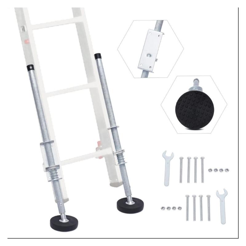 Par de Niveladores de Escada com Pés de Borracha Nivelador de Pernas de Escada Ajustável para Escadas de Extensão Estabilizador de Pés de Escada Escada