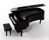 SUNRISE SOUND HOUSE Miniature Grand Piano, 18cm, Black