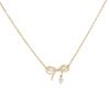 Bowknot Zircon Clavicle Necklace - Women's Luxury Summer Fashion Accessory