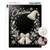 Christmas Frameless Pearl Painting Kit Elegant Bell Bead Art Canvas Aesthetic Wall Decor Relaxing Handmade Gift for Home Holiday