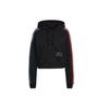 Originals Trefoil Sport Casual Hooded Pullover Knit Striped Sweatshirt Women Sweatshirt Black GN2853