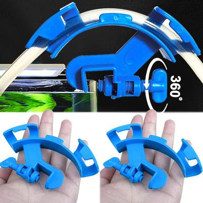1/5x Water Pipe Fixing Clamp Aquarium Filtration Holder Black Blue Mount Tube Tank Fit Clips for Fish Tank Firmly Hold Hose
