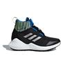 Adidas Fortatrail Abrasion Resistant Thermal Mid top Kids' Running Shoes Black Silver Kids' AC7483