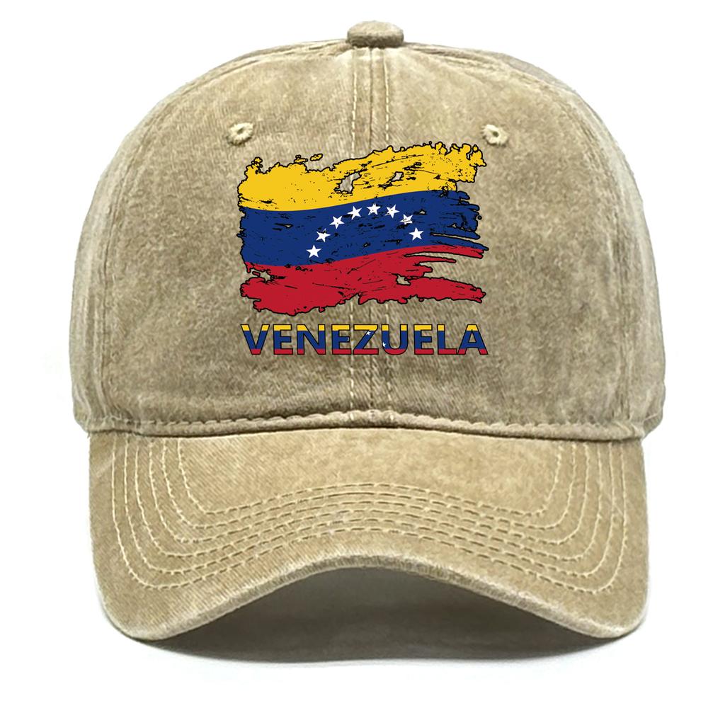 Venezuela Flag Sun Protect Hat Adjustable Strap Solid Color Cotton Outdoor Casual Baseball Cap Unisex Summer Hat Breathable