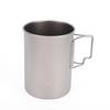 6pcs Ti Camping Cup Set with Fork Spoon Lightweight Water Mug for Backpacking Hiking Picnic Travel 4 Cups + 2 Fork Spoon