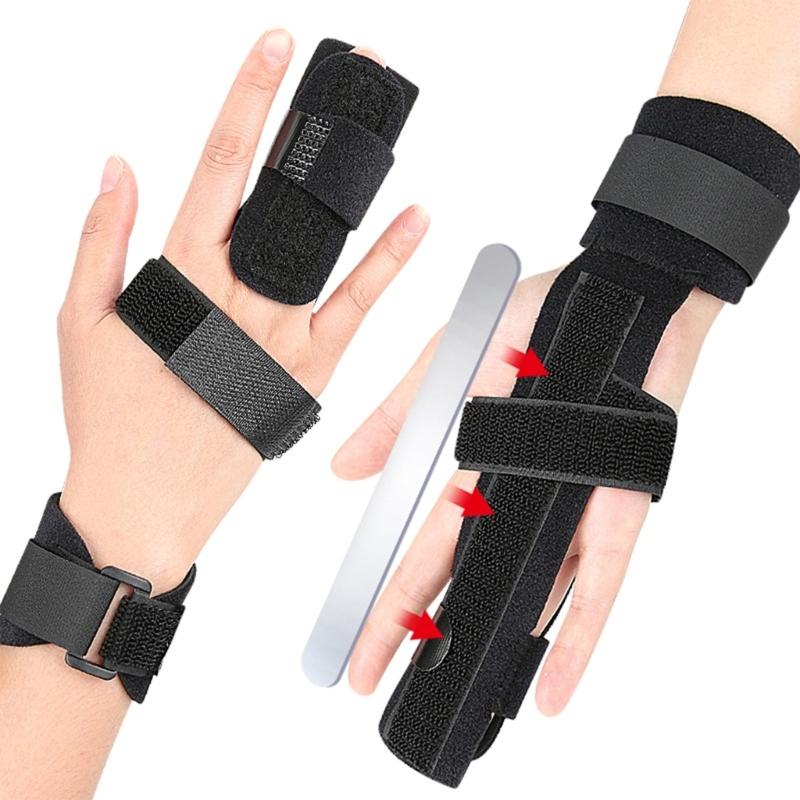 Breathable Finger Brace with Aluminum Splint for Sports Injuries and Office Work Support
