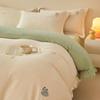 OEING Milk Velvet Butterfly Embroidered Winter Bedding Set